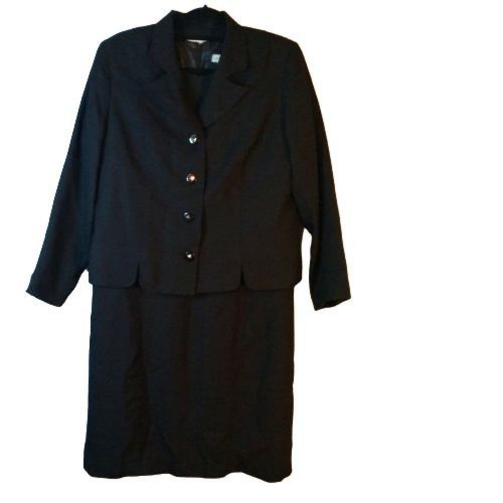 Apple Seeds Black Knee-Length Dress Suit Women's Size‎ 14
